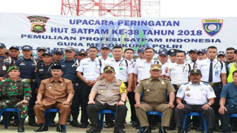 Wabup Hadiri Upacara HUT SATPAM Ke 38 Polres Tanjabbar