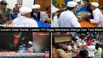 Laskar FPI Sigap Bantu Korban Tsunami Selat Sunda