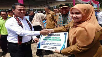 Masnah dan BBS Sambut Menteri Pertanian