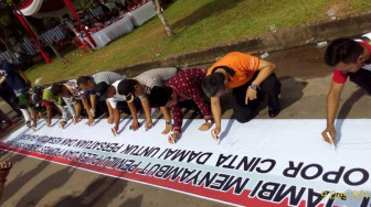 Kasubdit Penmas Polda Jambi Hadiri Deklarasi Pemilu Damai 2019