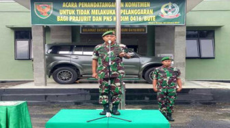 Prajurit dan PNS Kodim 0416/Bute Komitmen Untuk Tidak Melakukan Pelanggaran