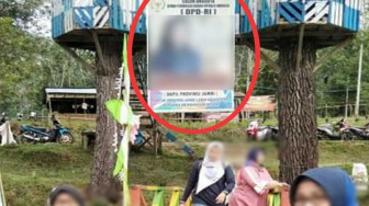 Sambut Kunjungan Gubernur, Taman Pertiwi Malah Jadi Lokasi Pemasangan Baliho Caleg