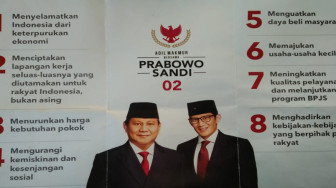 Tim Prabowo - Sandi Sebarkan Pamflet, Bawaslu : Bukan Curi Start
