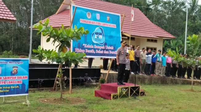 Peringati HPSN, Polres Merangin Gelar Upacara di TPA