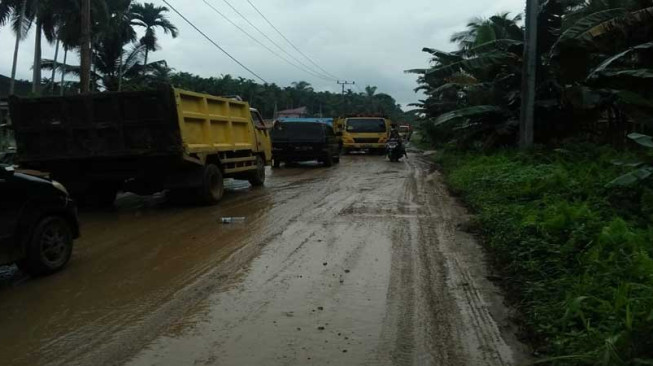 Jalan Propinsi di Tanjab Timur Hancur Lagi