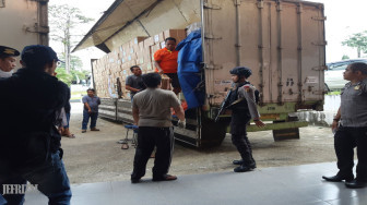 Ribuan Box Surat Suara Pemilu Tiba di Merangin