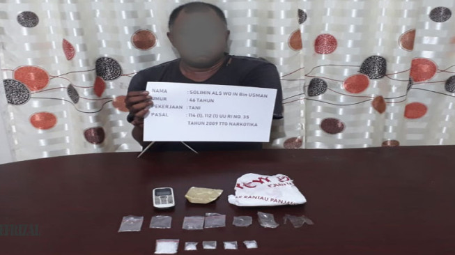 Nekat Mengedarkan Shabu Seorang Petani Dibekuk Polisi