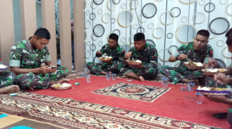 Satgas TMMD ke 104 Kodim 0417/Kerinci Hadiri Hajatan Warga