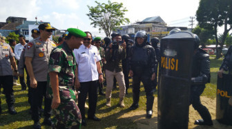 Hadapi Situasi Kontinjensi Pada Pemilu 2019, Polda Jambi Gelar Latihan Sispamkota