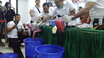 Hasil Operasi Antik Sabu dan Ekstasi Dimusnahkan