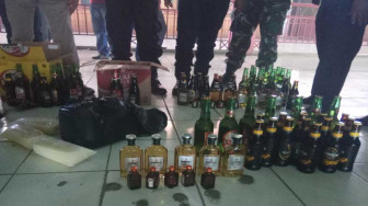 Ratusan Botol Minuman Bermerek Ditemukan di Kincai Plaza