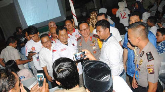 Kapolda Tinjau Nobar Debat Cawapres di Kantor Gerindra