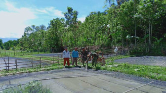Satgas TMMD Ikut Rapikan Waring dan Beri Pakan Ikan