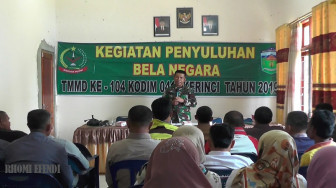 Satgas TMMD ke 104 Kodim 0417/Kerinci, Berikan Penyuluhan Bela Negara