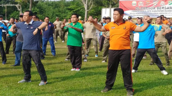 Pemkab dan Polres Muaro Jambi Gelar Senam Bersama