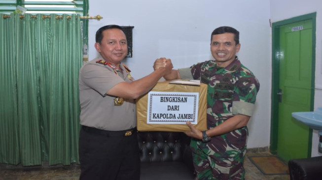 Jalin Sinergitas TNI-Polri, Kapolda Sambangi Kodim 0420/Sarko