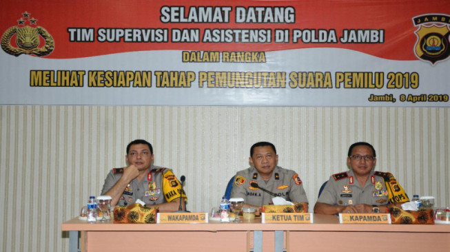 Tim Supervisi dan Operasi Mantab Brata Mabes, Sambangi Polda Jambi