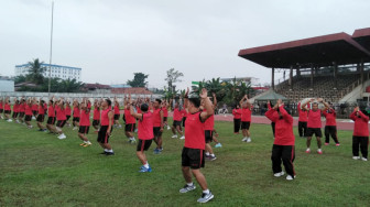 Latihan Aerobik Tingkatkan Stamina dan Kebugaran Anggota Korem 042/Gapu