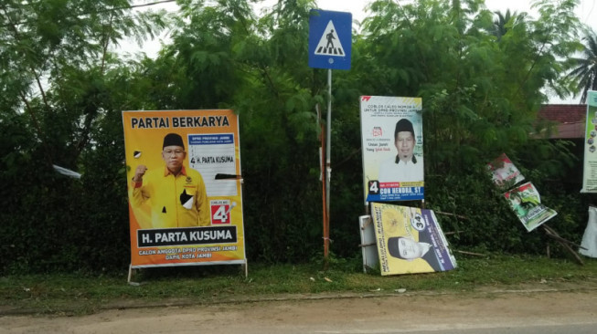 APK Baliho Peserta Pemilu, di Hari Terakhir Masih Banyak yang Belum Diturunkan