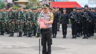 Kapolda Pimpin Apel Bersama TNI-Polri BKO Polda Jambi