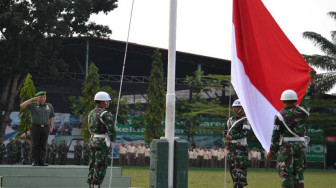 Pupuk Jiwa Nasionalisme, Korem 042/Gapu Gelar Upacara