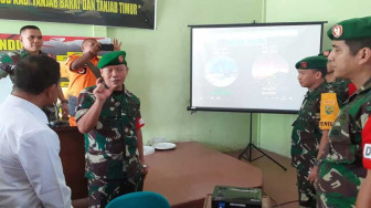 Kodim 0419/Tanjab Adakan Latihan Posko I Penanggulangan Bencana Alam