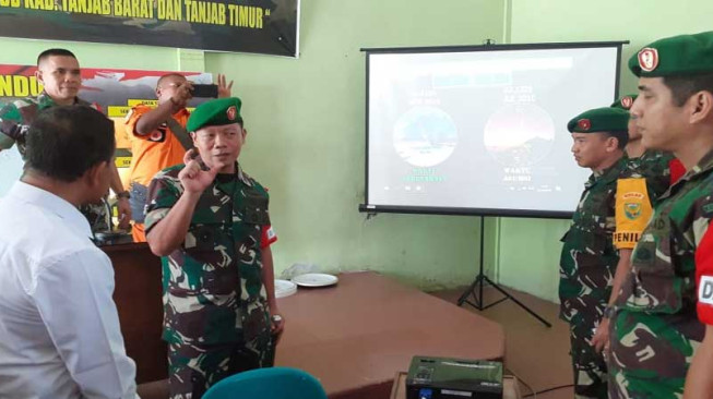Kodim 0419/Tanjab Adakan Latihan Posko I Penanggulangan Bencana Alam