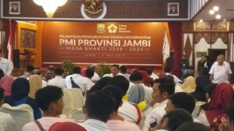 Lima Pengurus PMI di Jambi Serentak Dilantik