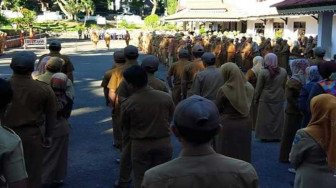 Ami Taher Pimpin Apel Kedisiplinan Lingkup Pemkab Kerinci