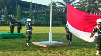 Pasca Libur Lebaran, Prajurit Korem 042 Gapu Gelar Upacara Bendera