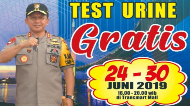 HUT 73 Bhayangkara, Narkoba Polda Jambi Gelar Tes Urine Gratis