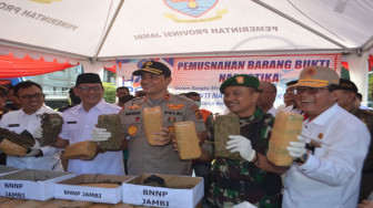 BNN Musnahkan Puluhan Kg Ganja Siap Edar Senilai Rp 2,2 Miliar