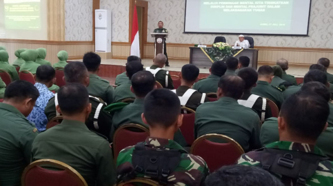 Korem 042/Gapu Gelar Bintal untuk Meningkatkan Disiplin dan Mental Prajurit