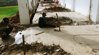 Proyek Rehab Kantor Bupati 4,9 Milyar, Tak ada Papan Merek dan Tidak Menerapkan SMK3