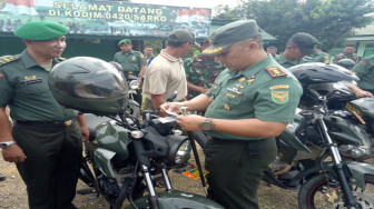 Mendadak, Dandim 0420/Sarko Cek Kendaraan Personil