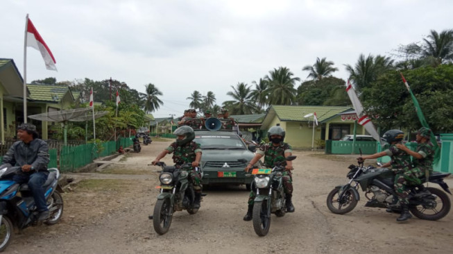Cegah Karhutla,TNI-Polri dan Sat Pol PP Lakukan Sosialisasi Bahaya Karhutla