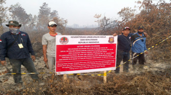 Gakkum KLHK Segel 10 Lokasi Karhutla di Kalimantan Barat
