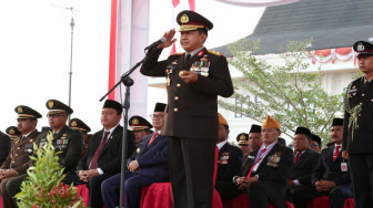 Upacara Penurunan Bendera HUT ke-74 RI Berlangsung Khidmat
