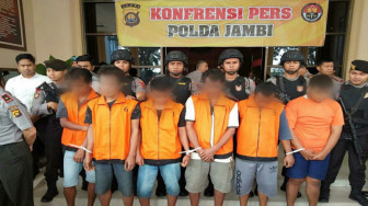 Polda Jambi Tangkap Enam Orang Pelaku Ilegal Drilling