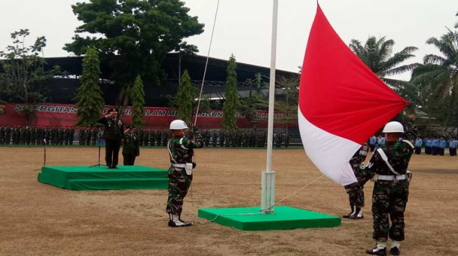 Kasrem Garuda Putih Bacakan Sambutan Pangdam, Ini yang Disampaikan….