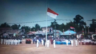 Warga Desa Senaung Tiga Tahun Gelar Upacara HUT Kemerdekaan RI
