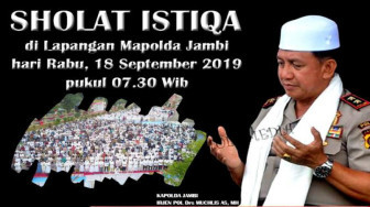 Polda Bersama Masyarakat Gelar Salat Istiqa