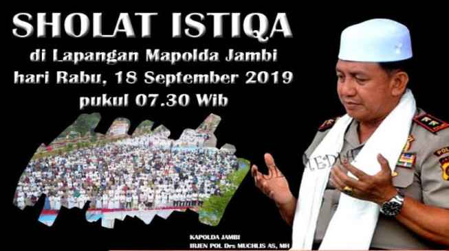 Polda Bersama Masyarakat Gelar Salat Istiqa