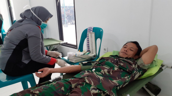 Kodim 0419 Tanjab Gelar Bhaksos Donor Darah