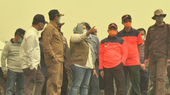 Gubernur Tinjau Lahan yang Mengalami Kebakaran
