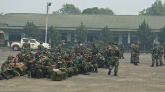 Satgasgab Karhutla Jambi Dapat Perkuatan 100 Personel PPRC dari Yonif 144/JY