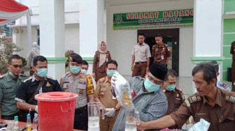 Sabu Diblender di Kejaksaan Merangin