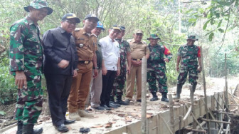 Wabup Sarolangun Tinjau Progres Pengerjaan TMMD 106