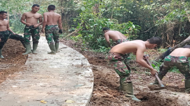 Satgas TMMD Lakukan Finishing Dititik 1.700