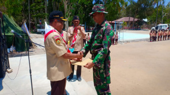 Satgas Pamtas Yonif Raider 142/KJ Dukung Kegiatan Pramuka Kwarcab Belu